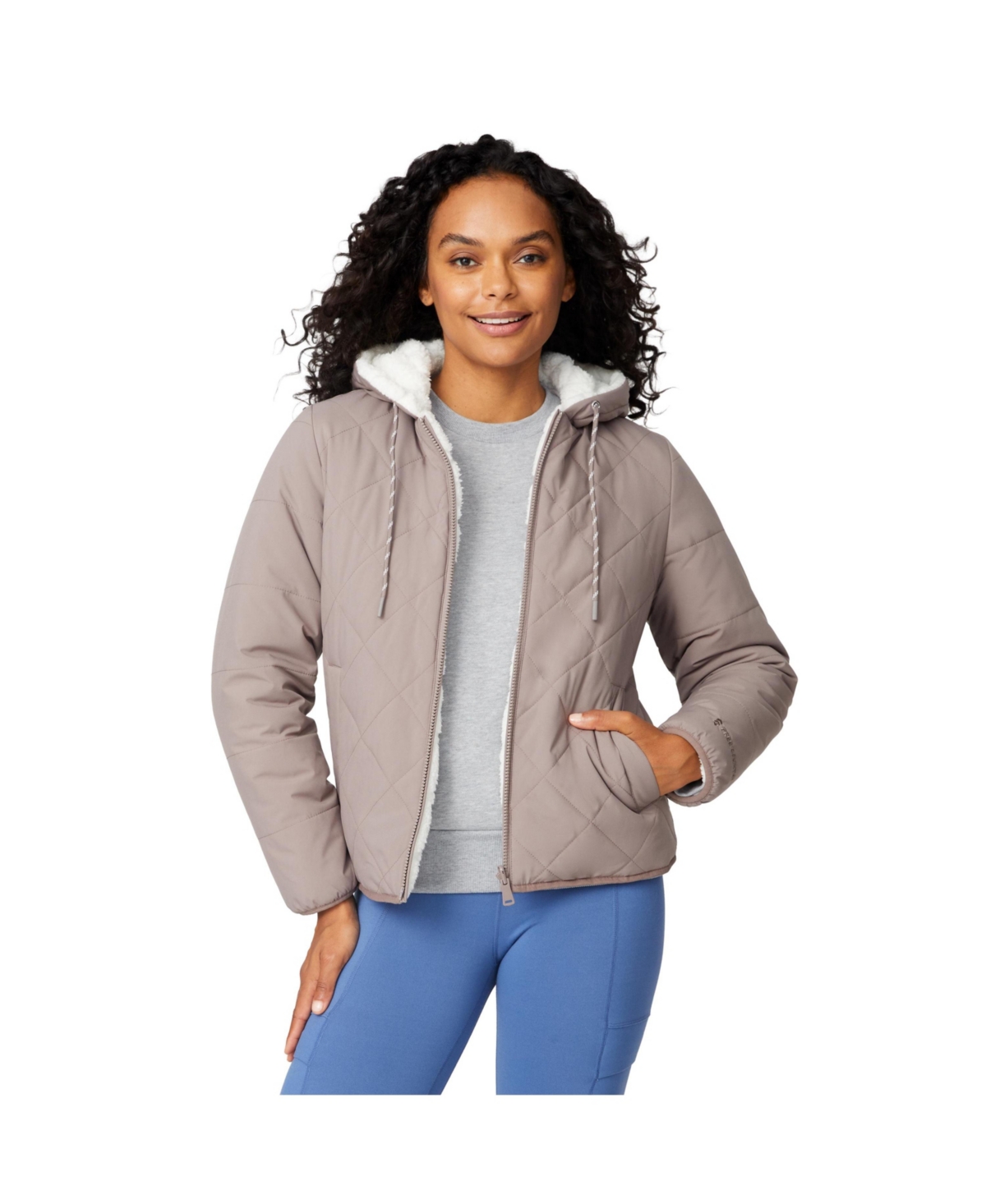Free Country Women's Hooded Cirrus Quilted Reversible Jacket
