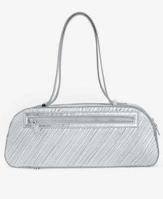 Nedda Rushed Metallic Satchel, Exclusively at Macy's