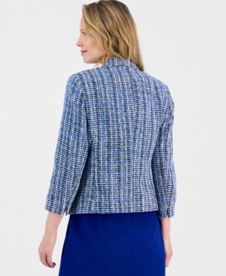 Women's Tweed Open-Front Cardigan Jacket, Regular & Petite
