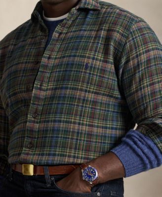 Men's Big & Tall Plaid Brushed Flannel Shirt
