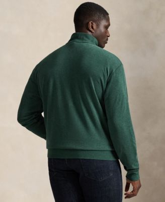 Men's Big & Tall Luxury Jersey Quarter-Zip Pullover