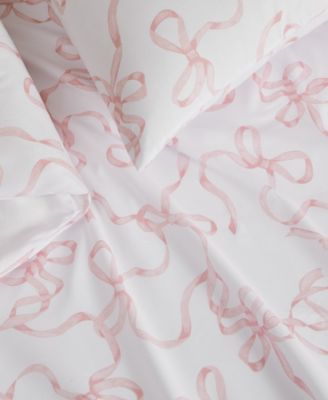 Printed Bow Whimsy 2-Pc. Comforter Set, Twin/Twin XL