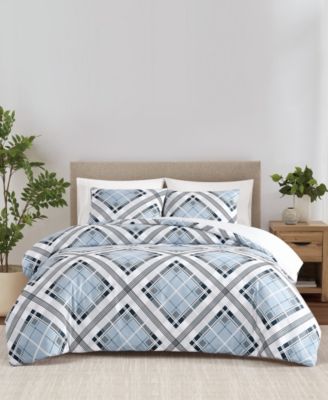 Lars Plaid 3-Pc. Duvet Set, Full/Queen