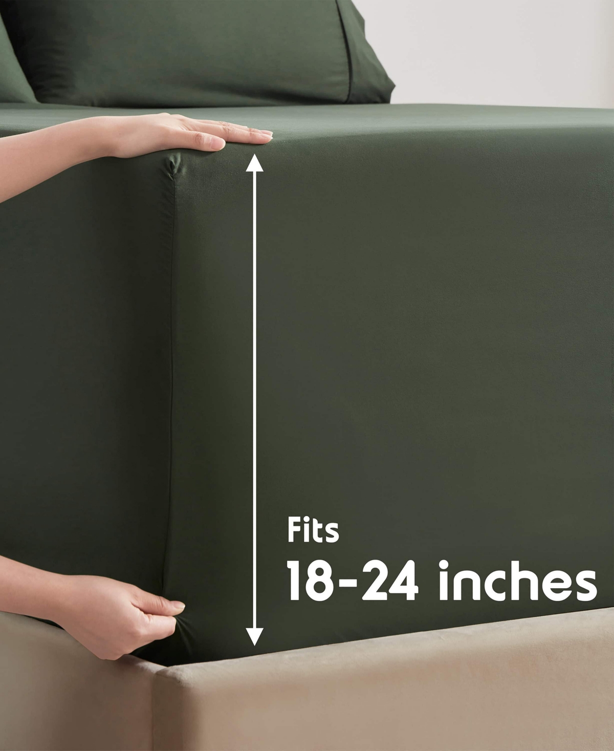 Nestl Extra Deep Pocket 6-pc. Sheet Set, California King In Green