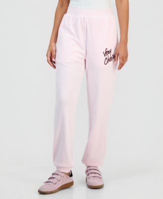 Juniors' Cherry Coke Velour Jogger Pants