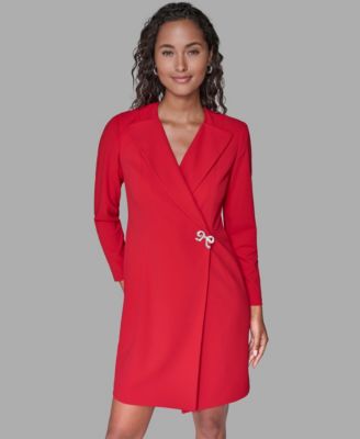 KARL LAGERFELD PARIS - Women's Collared Neck Jacket Dress