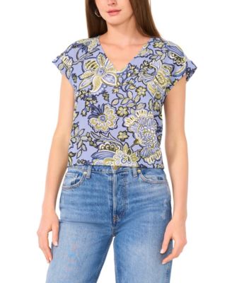 Vince Camuto - Women's V-Neck Drop Shoulder Top