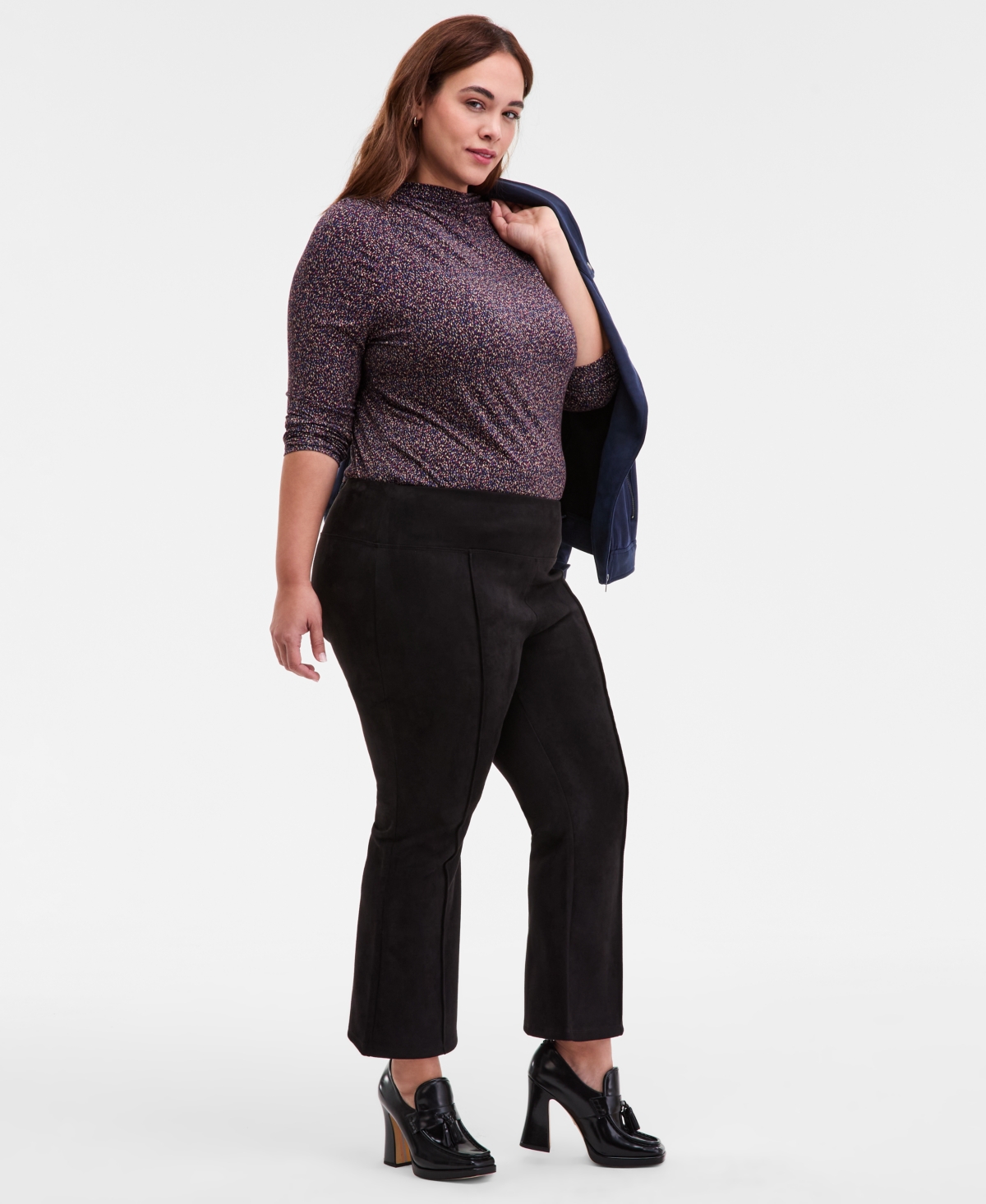 Liverpool Los Angeles Women's Cropped Flare Pants In Black