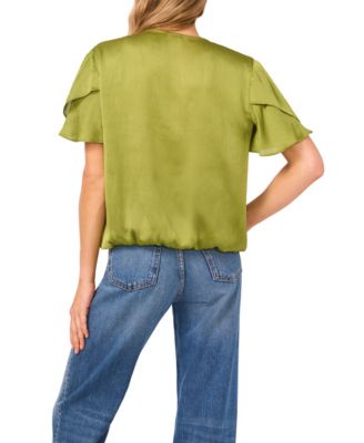 Women's Tulip Sleeve Wrap Top