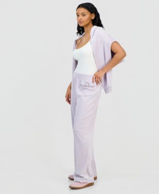 Juniors' Hello Kitty Velour Wide-Leg Pants