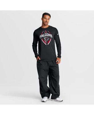 Men's Black Atlanta Falcons Primetime Legend Icon Performance Long Sleeve T-Shirt