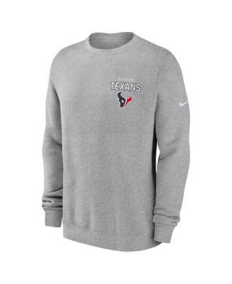 Men's Heather Gray Houston Texans Primetime Club Fleece Pullover Sweatshirt