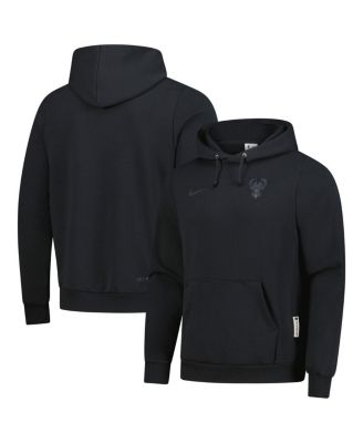 Nike - Men's Black Milwaukee Bucks Authentic Travel Standard Issue Dri-Fit Hoodie