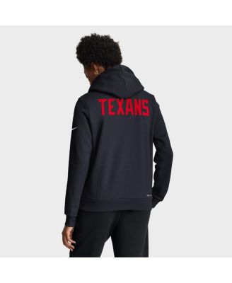 Women's Navy Houston Texans Throwback Sideline Standard Issue Dri-FIT Hoodie