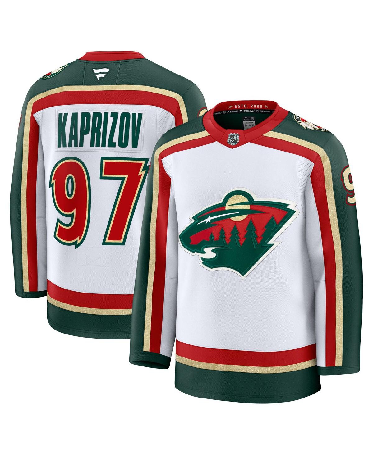 Fanatics Men's Kirill Kaprizov White Minnesota Wild 25th Anniversary Premium Player Jersey