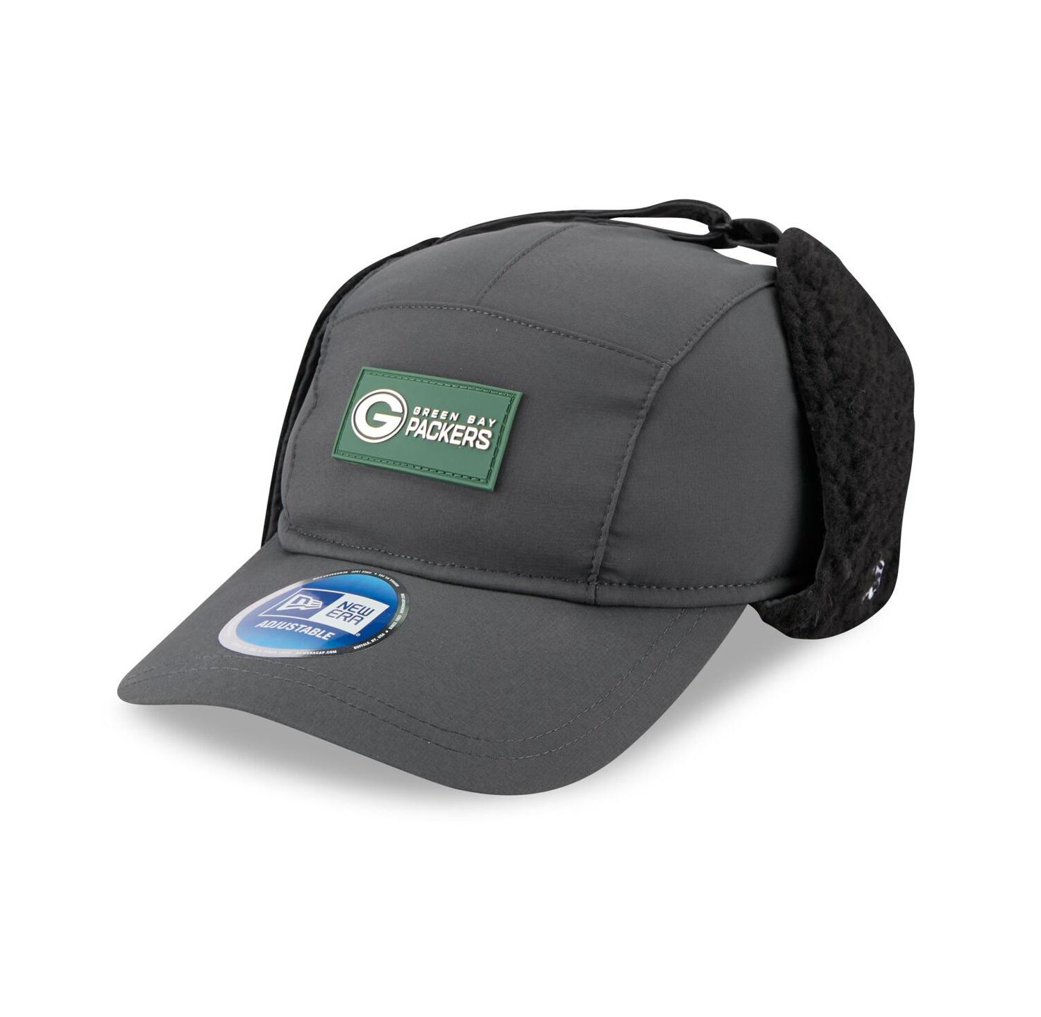 Men's Charcoal Green Bay Packers 2025 Sideline Cold Weather Runner Dog Ear Adjustable Hat