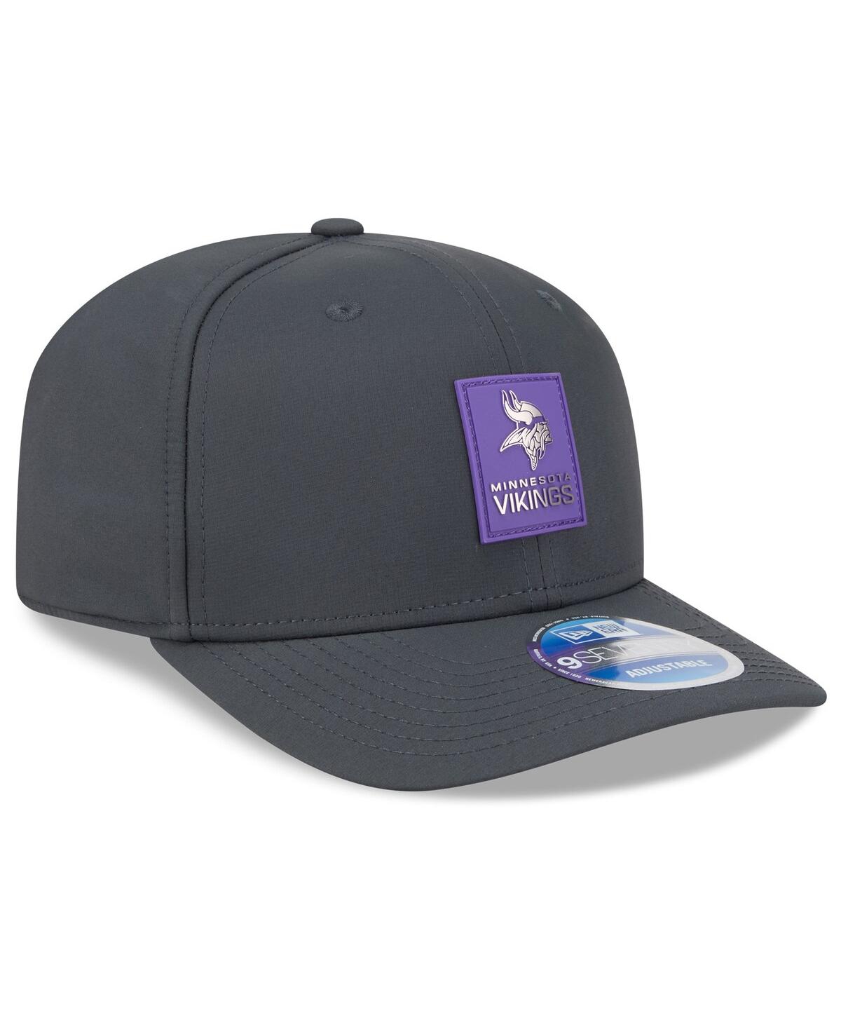 New Era Men's Charcoal Minnesota Vikings 2025 Sideline Cold Weather 9SEVENTY Adjustable Hat