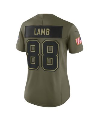 Women's CeeDee Lamb Olive Dallas Cowboys 2025 Salute to Service Limited Jersey