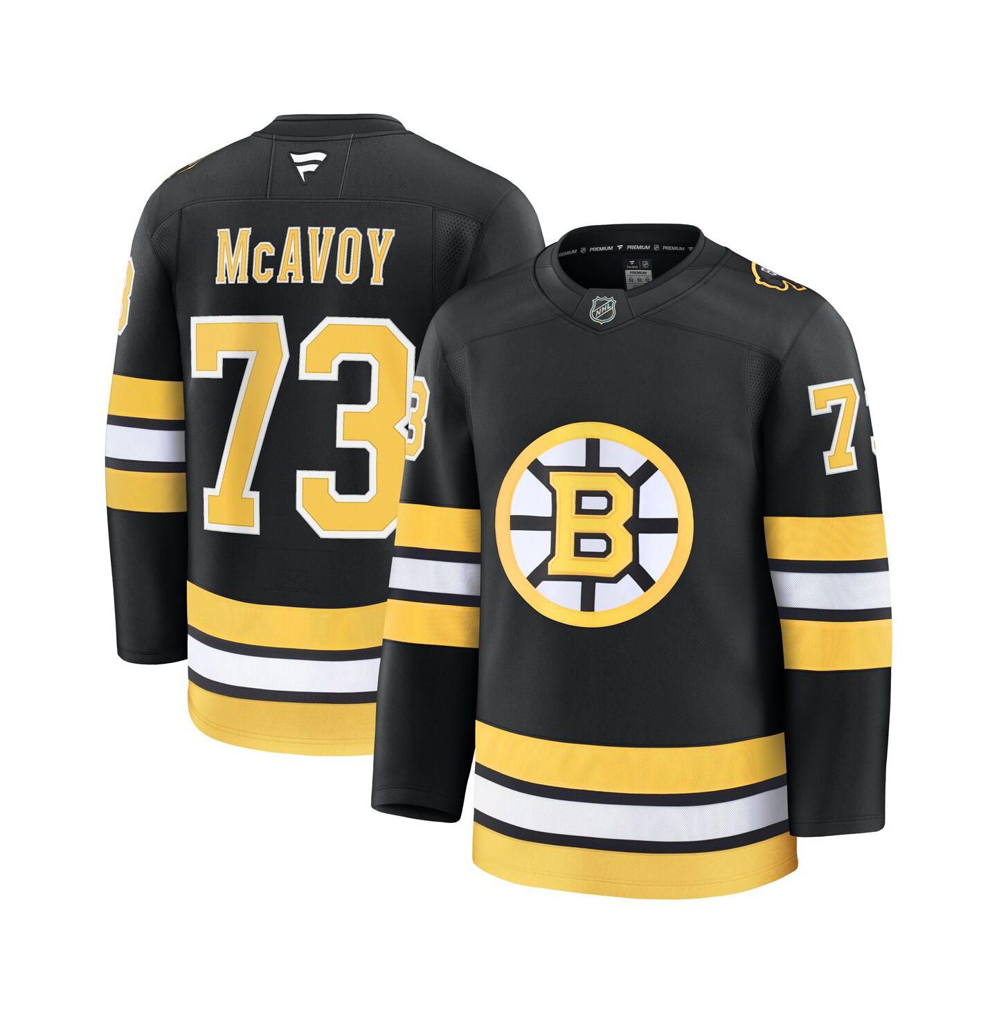 Мужской топ Fanatics Charlie McAvoy Black Boston Bruins Home Premium Player Jersey — фото 1