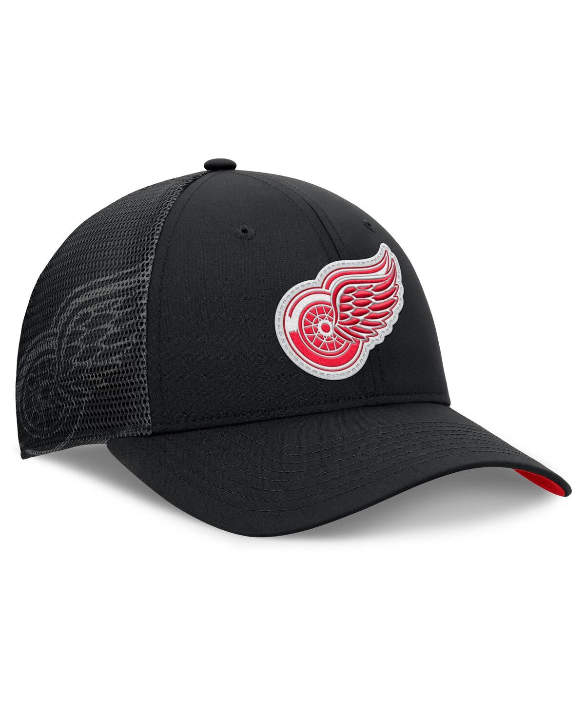 Fanatics Men's Black Detroit Red Wings Authentic Pro Home Ice Trucker Adjustable Hat