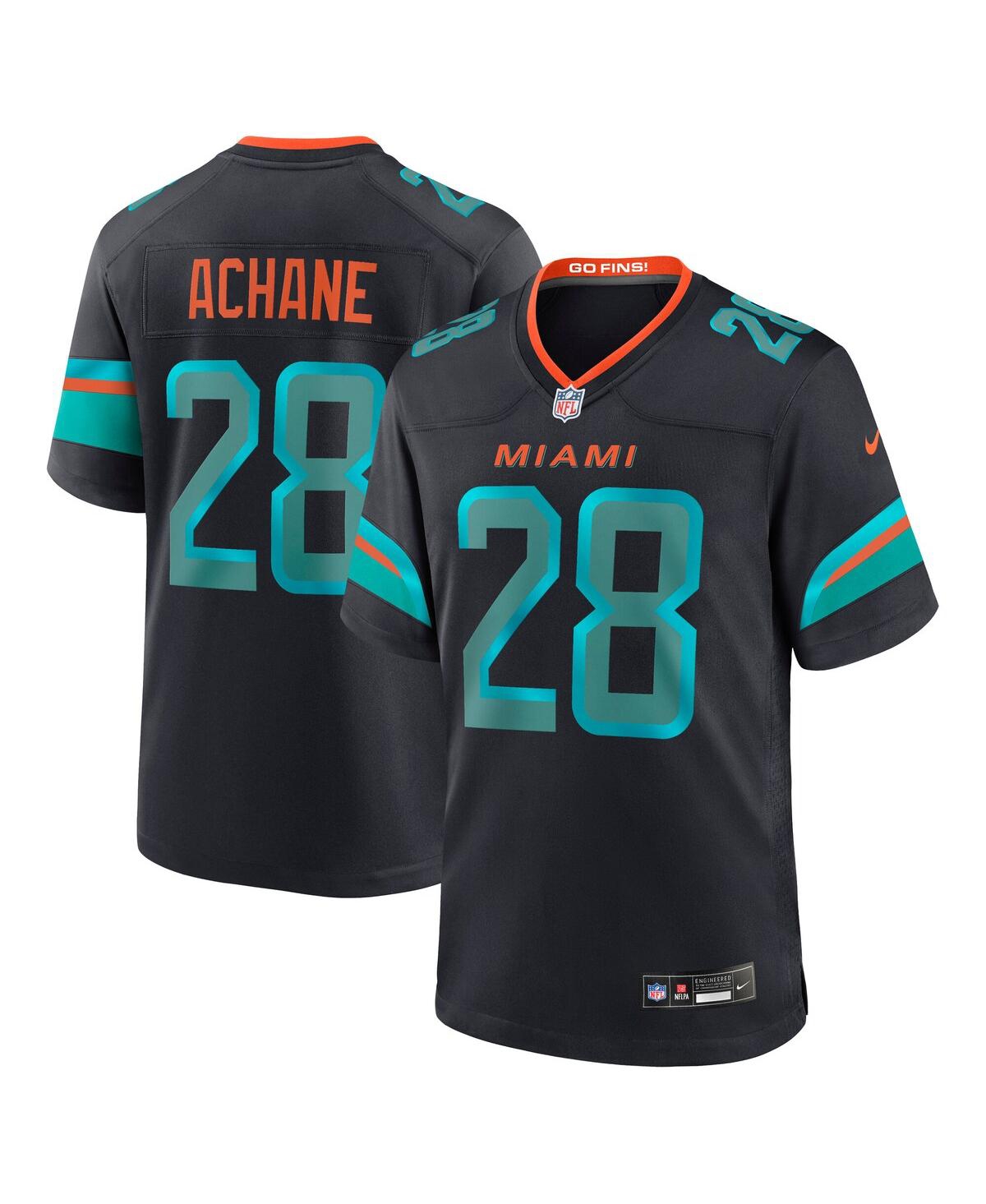 Nike Men's De'Von Achane Pitch Blue Miami Dolphins 2025 Rivalries Collection Game Jersey - Navy