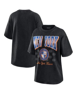 WEAR by Erin Andrews - Women's Black New York Knicks Oversized Boyfriend T-Shirt
