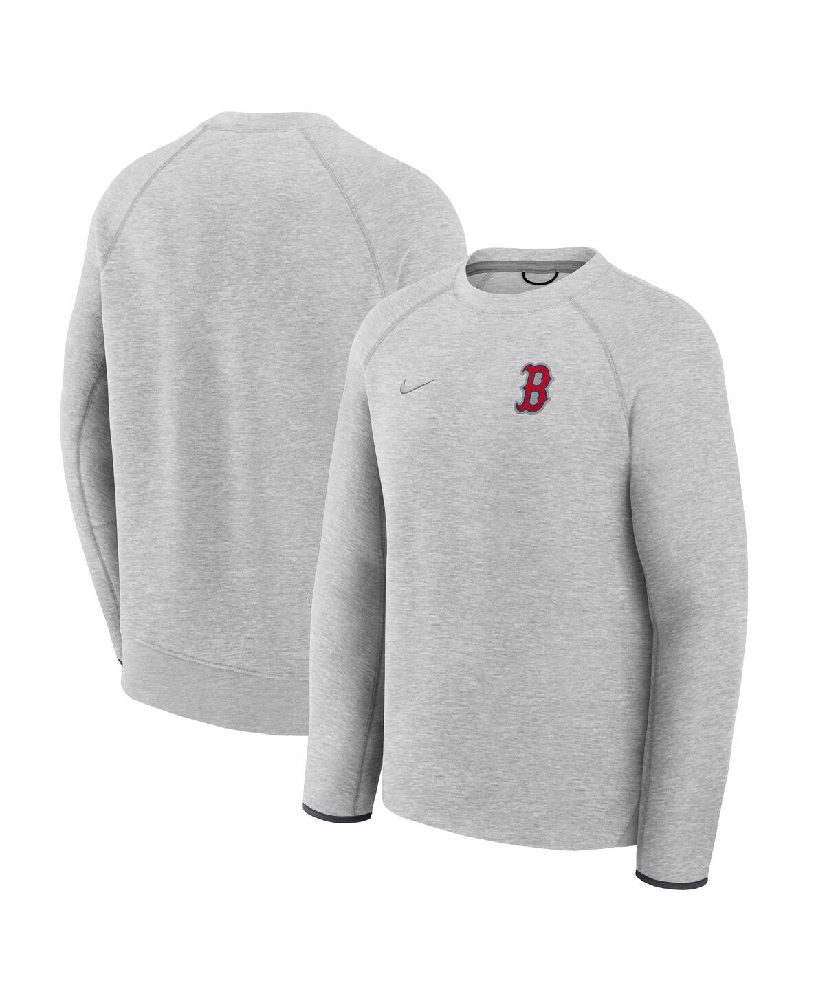 Nike Men's Heather Charcoal Boston Red Sox Tech Fleece Raglan Sweatshirt