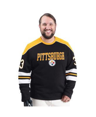 G-III Sports by Carl Banks - Men's Black Pittsburgh Steelers Adaptive Lord Stanley Crewneck Sweatshirt