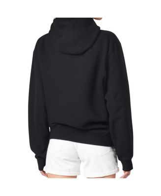 Women's Black New England Patriots Metallic Print Football Sketch Fleece Pullover Hoodie