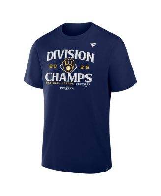 Men's Navy Milwaukee Brewers 2025 NL Central Division Champions Locker Room T-Shirt