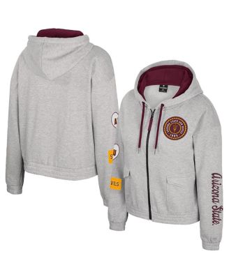 Colosseum - Women's Gray Arizona State Sun Devils Alfie Full-Zip Hoodie Jacket