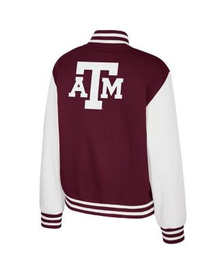 Women's Maroon Texas A M Aggies French Baguette Full Snap Fleece Jacket