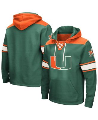 Colosseum - Men's Green Miami Hurricanes 2.0 Lace-Up Hoodie
