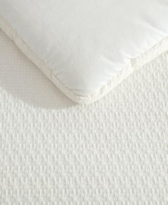 Threaded Basketweave Cotton 3-Pc. Comforter Set, Queen