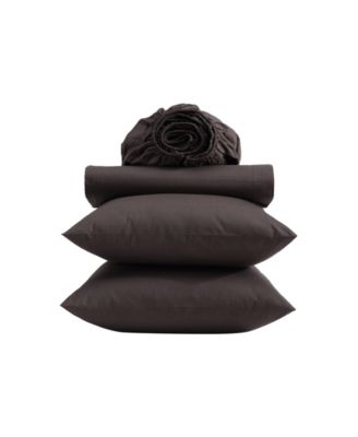 Cool Comfort Solid 200-Thread Count Cotton 4-Pc. Sheet Set, Queen