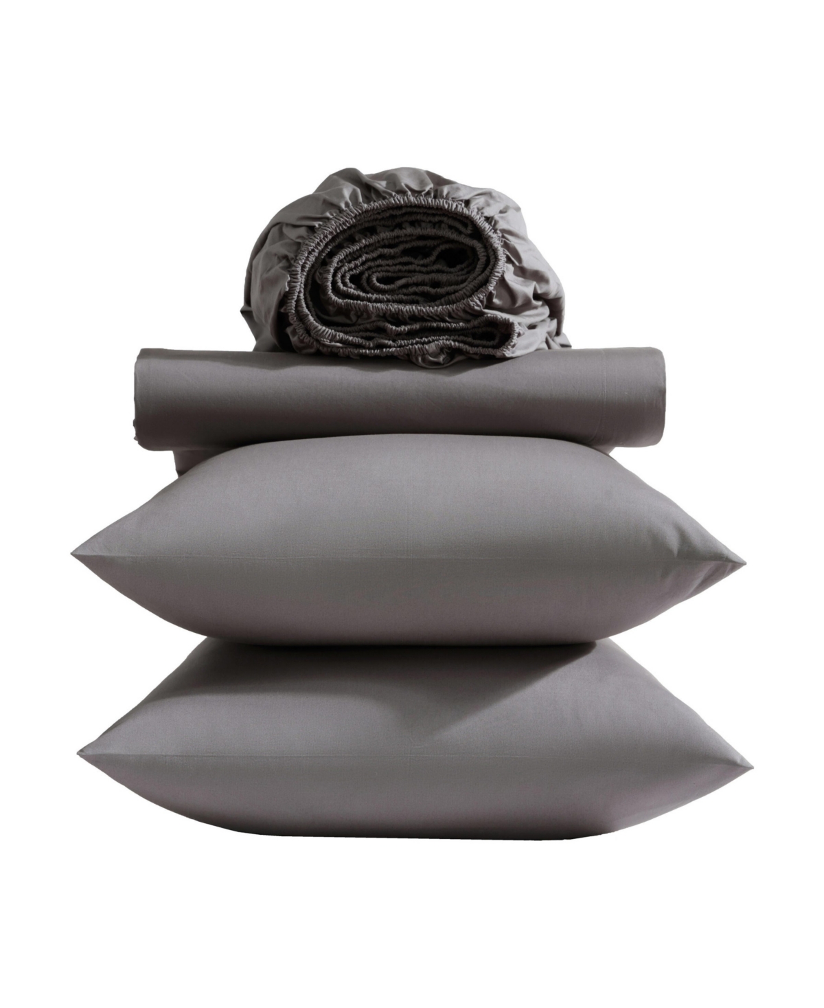 Vera Wang Cool Comfort Solid T200 4-pc. Sheet Set, Queen In Gray