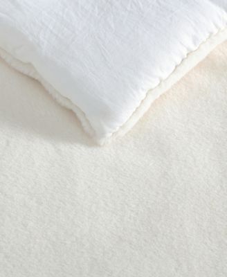 Signature Solid Faux Fur 3-Pc. Comforter Set, Queen