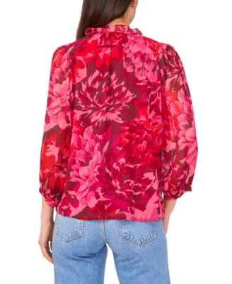 Women's V-Neck Tie Details Top