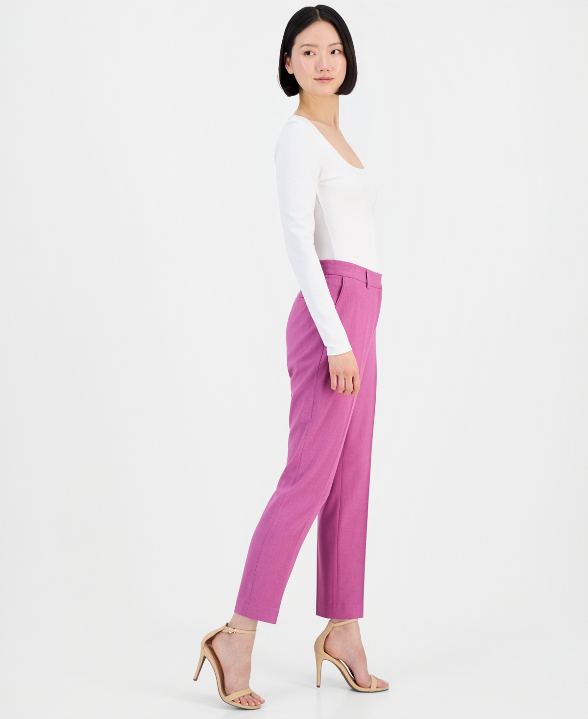 Tahari Asl Women's Mid Rise Straight-Leg Pants