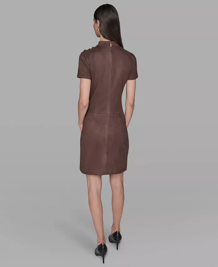 Women's Mock Neck Pocket Dress - thumbnail 5