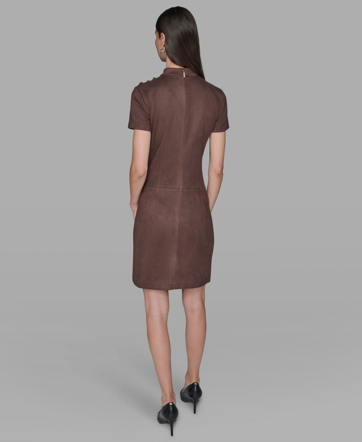 Women's Mock Neck Pocket Dress