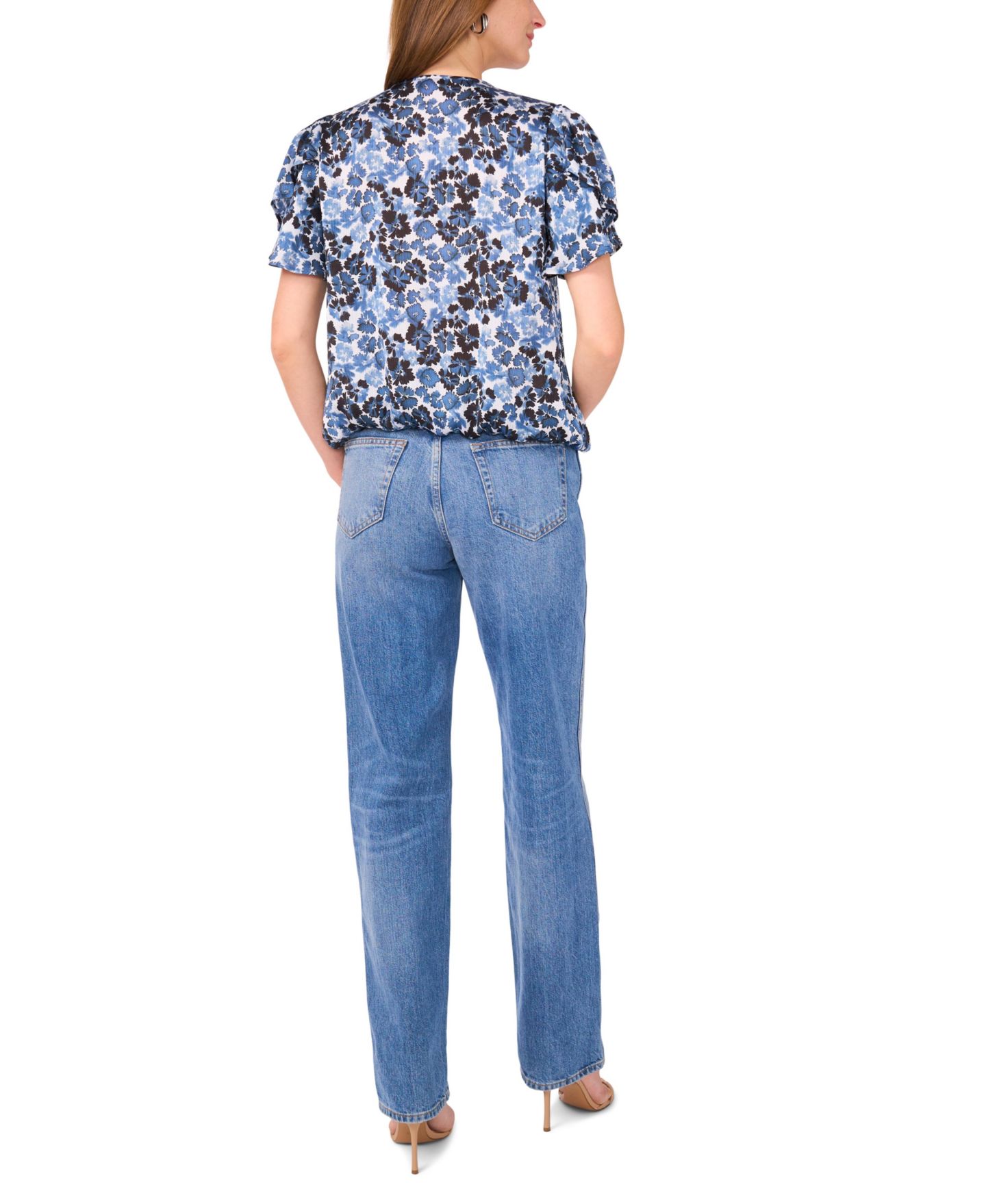 Женский топ Vince Camuto Short Sleeve, цвет: Синий — фото 2