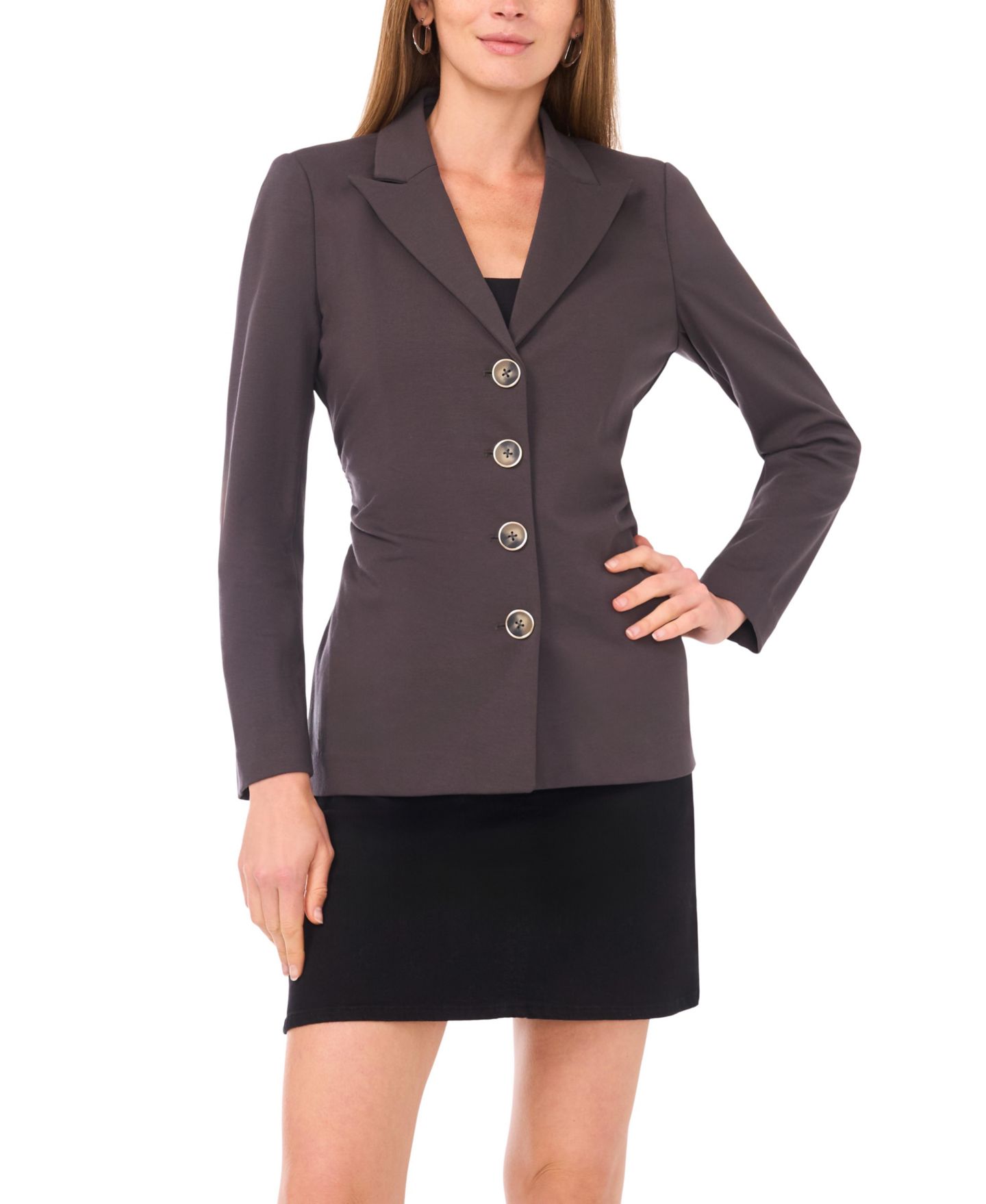 Женский пиджак Vince Camuto Ponte Long Sleeve Blazer, цвет: Средний меланжевый — фото 1