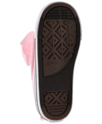 Toddler Girls' Chuck Taylor All Star Bow 2V Fastening Strap Low Top Casual Sneakers from Finish Line