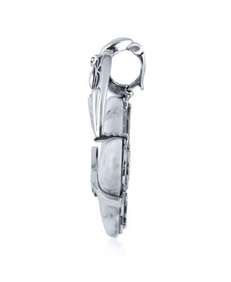 Sterling Silver White Howlite Rabbit "Trickster" Pendant Enhancer