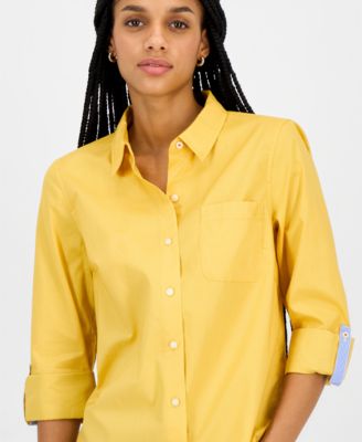 Women's Roll-Tab Button-Front Shirt