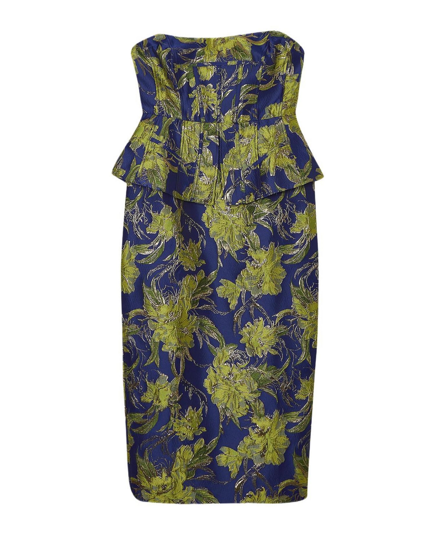 Women's Floral Jacquard Midi Pencil Dress
