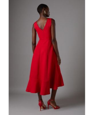 Women's Waterfall Crepe Midi Dress