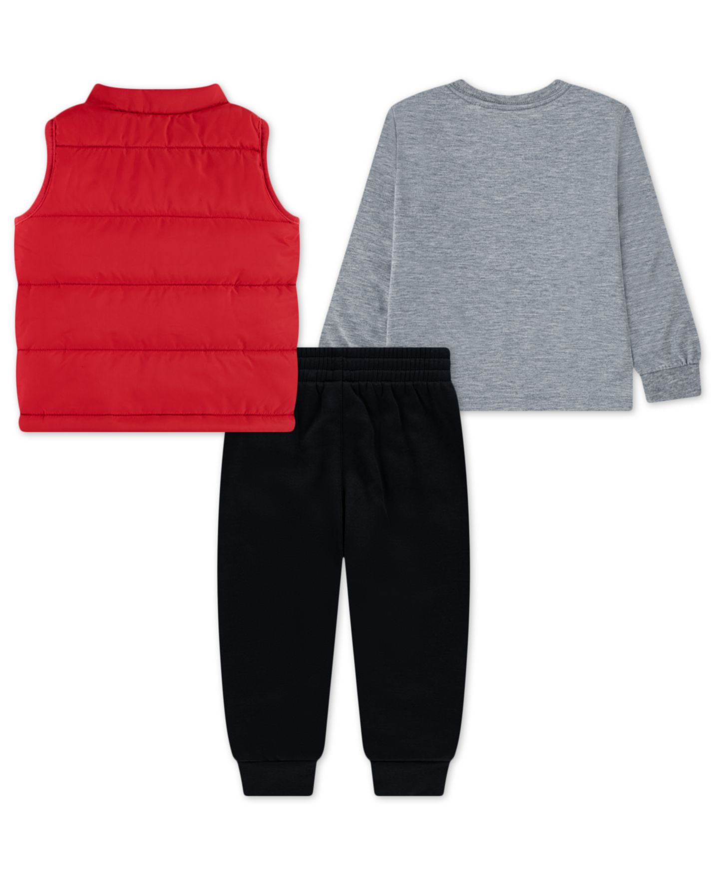 Комплект Nike Sportswear Crewneck T-Shirt, Vest and Pants, 3-Piece Set для мальчиков-малышей, цвет: Чёрный / Красный — фото 2