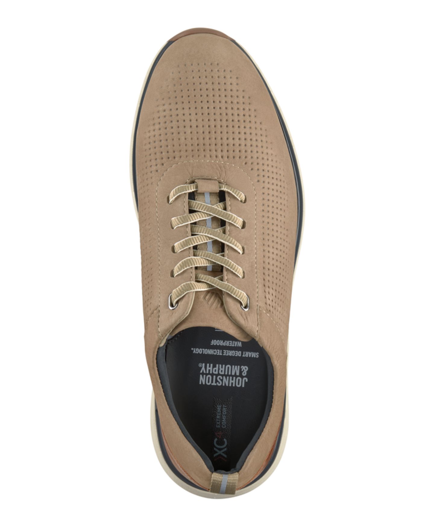 Мужские кроссовки Johnston & Murphy Round Toe Nubuck, цвет: Серо-коричневый нубуковый — фото 4